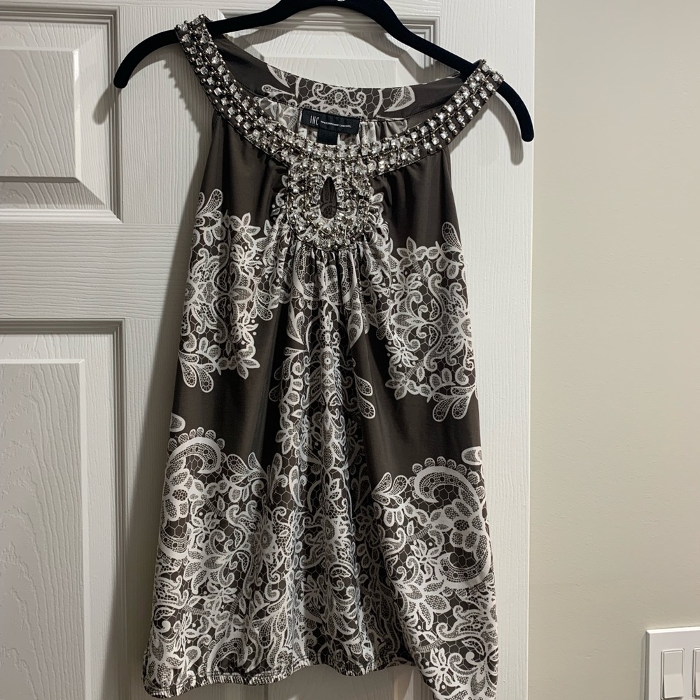 I.N.C. Blouse with embellished neckline